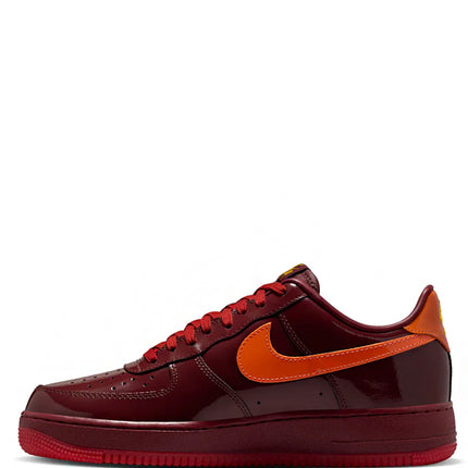 Air Force 1 Low Patent Leather Dark Team Red Safety Orange