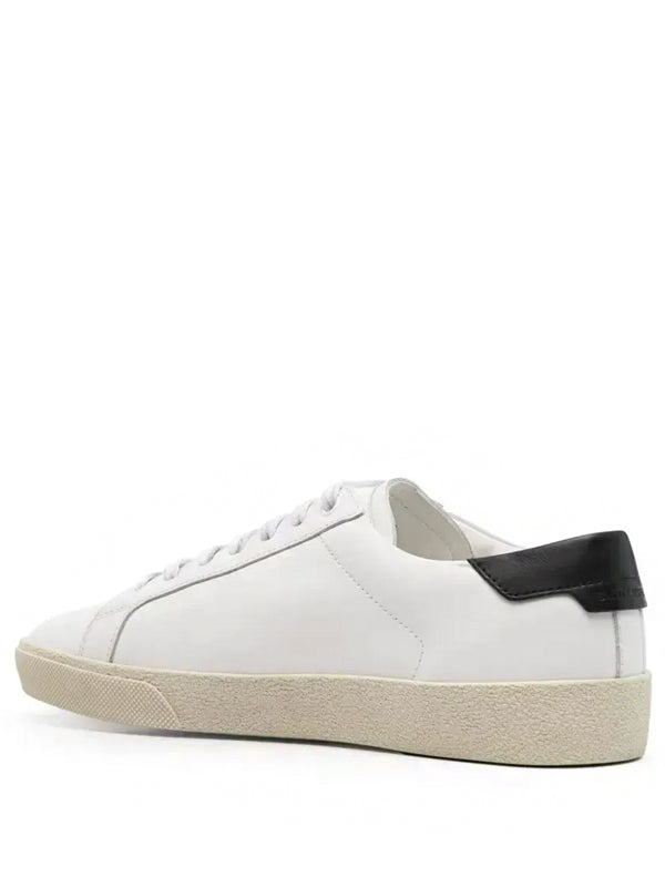 Yves Saint Laurent Low Court Classic Leather White