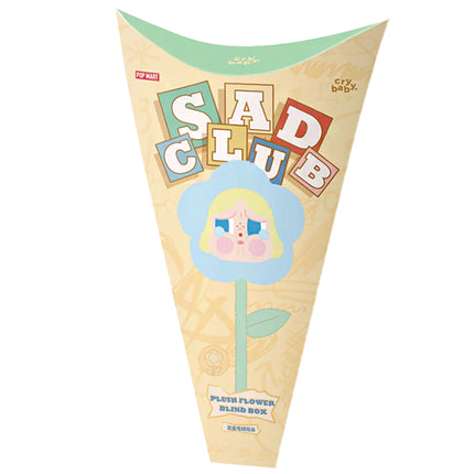 POP MART CryBaby Sad Club Series - Plush Flower Sky Blue