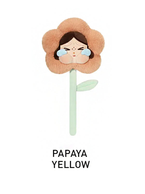 POP MART CryBaby Sad Club Series - Plush Flower Papaya Yellow