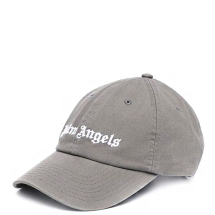 Palm Angels Embroidered Logo Cap Gray White