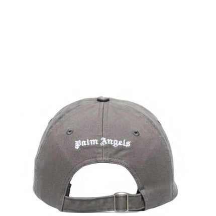 Palm Angels Embroidered Logo Cap Gray White