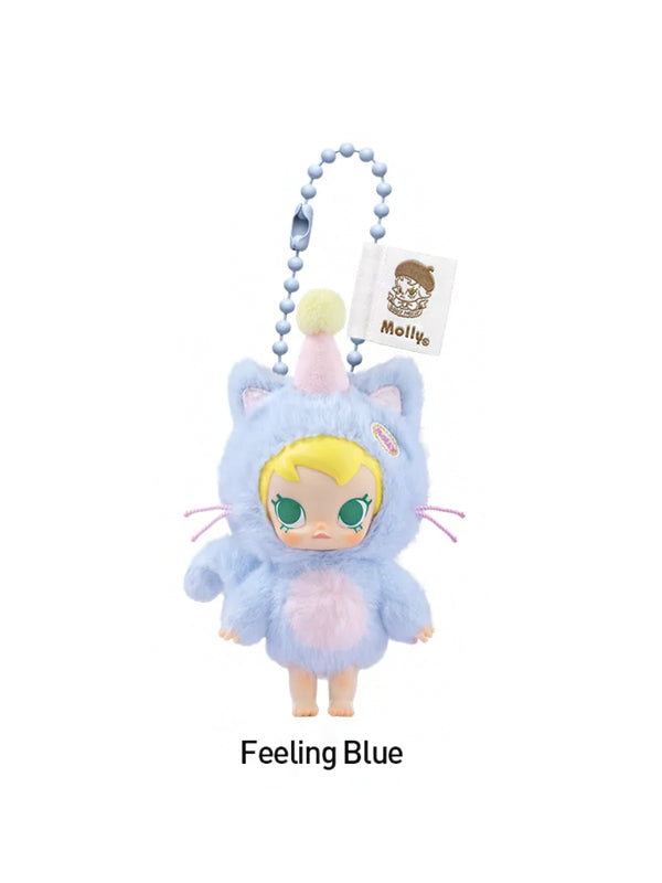 Pop Mart Baby Molly Pocket Friends Series Feeling Blue Vinyl Plush Pendant