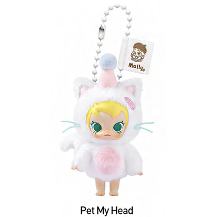 Pop Mart Baby Molly Pocket Friends Series Pet My Head Vinyl Plush Pendant
