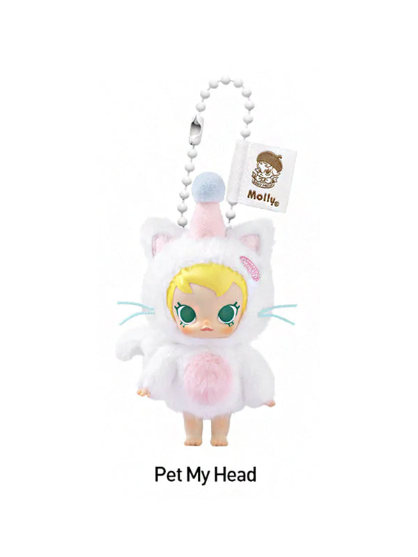 Pop Mart Baby Molly Pocket Friends Series Pet My Head Vinyl Plush Pendant