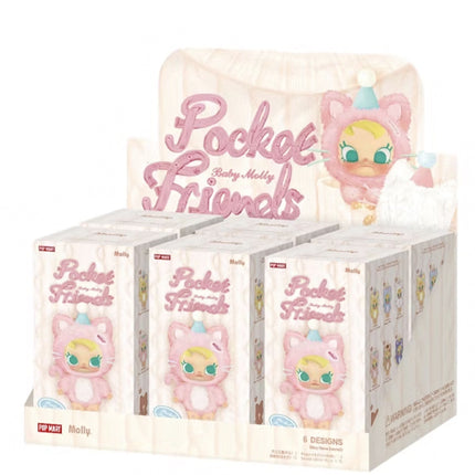 Pop Mart Baby Molly Pocket Friends Series Vinyl Plush Pendant Sealed Case (6 Blind Box)