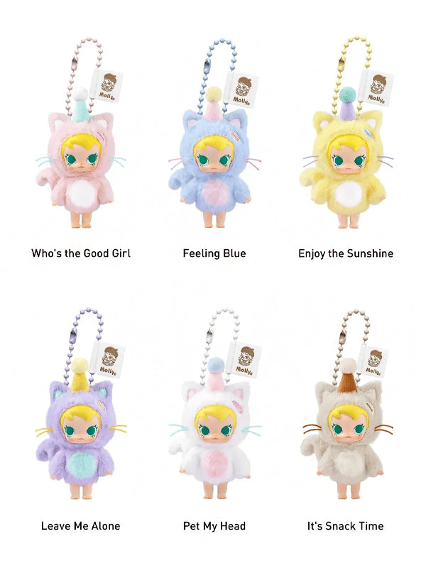 Pop Mart Baby Molly Pocket Friends Series Vinyl Plush Pendant Sealed Case (6 Blind Box)