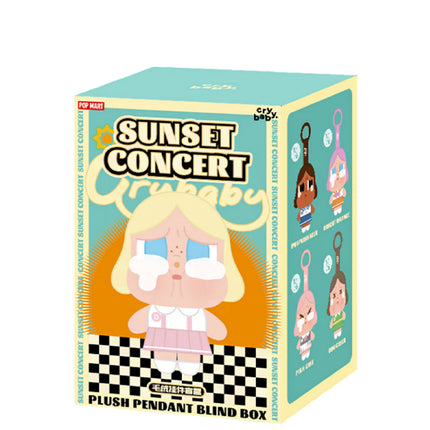 Pop Mart CRYBABY Sunset Concert Series Plush Pendant Pink White