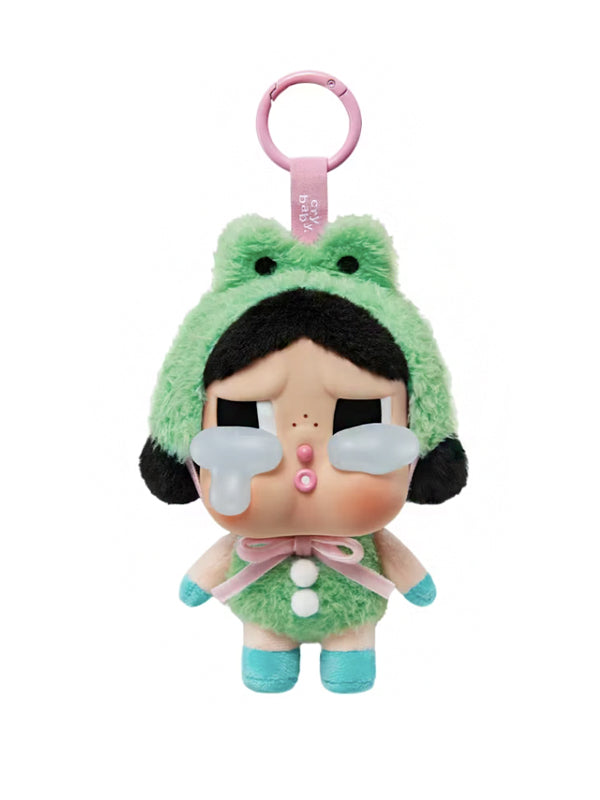 Pop Mart CryBaby Crying Again Series What A Frog Vinyl Face Plush