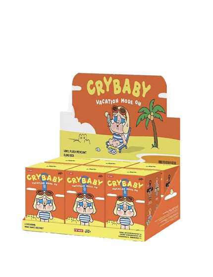 Pop Mart Crybaby Vacation Mode On Series Vinyl Plush Pendant Sealed Case (6 Blind Box)