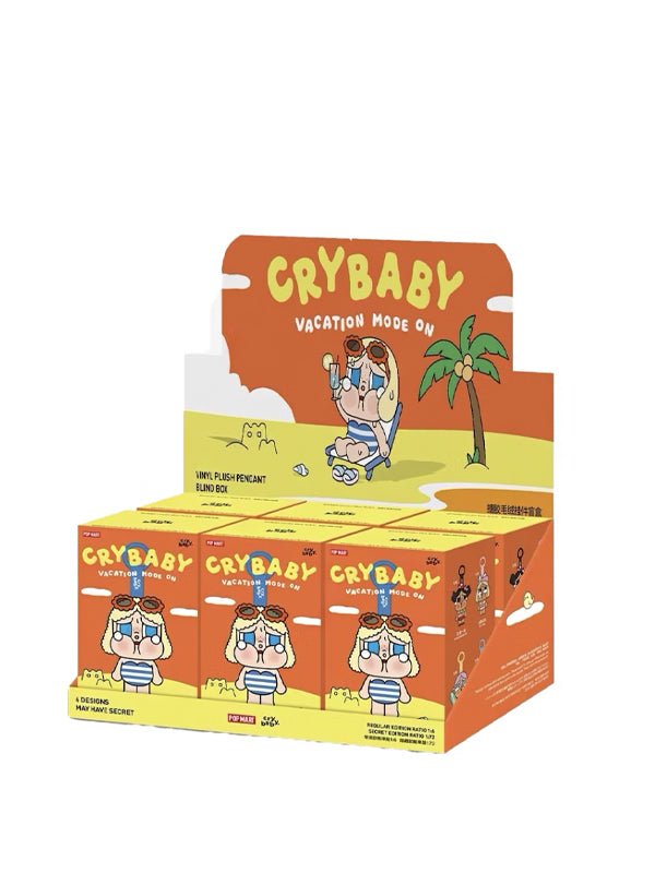Pop Mart Crybaby Vacation Mode On Series Vinyl Plush Pendant Sealed Case (6 Blind Box)