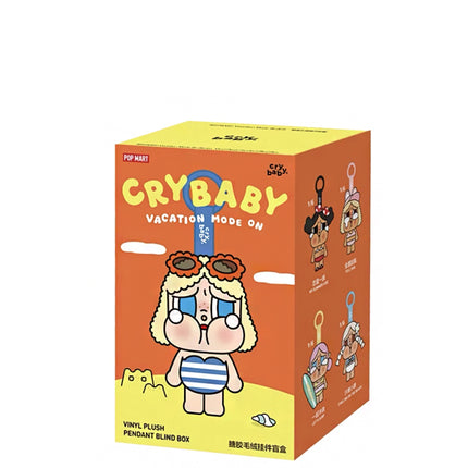 Pop Mart Crybaby Vacation Mode On Series Chilling on the Beach Vinyl Plush Pendant