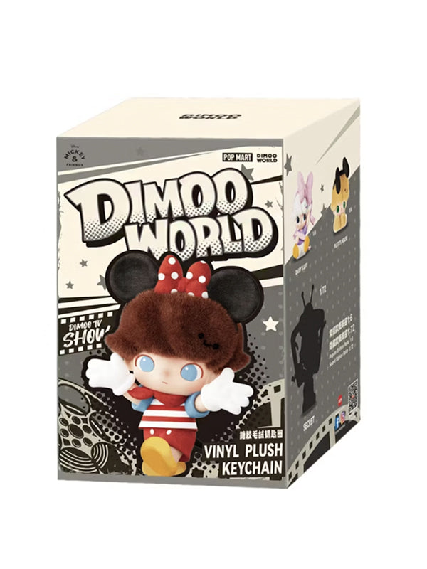 Pop Mart DIMOO World x Disney Series Vinyl Plush Keychain Sealed Case (6 Blind Box)