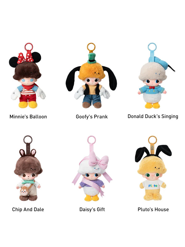 Pop Mart DIMOO World x Disney Series Vinyl Plush Keychain Single Blind Box (01 blind box)