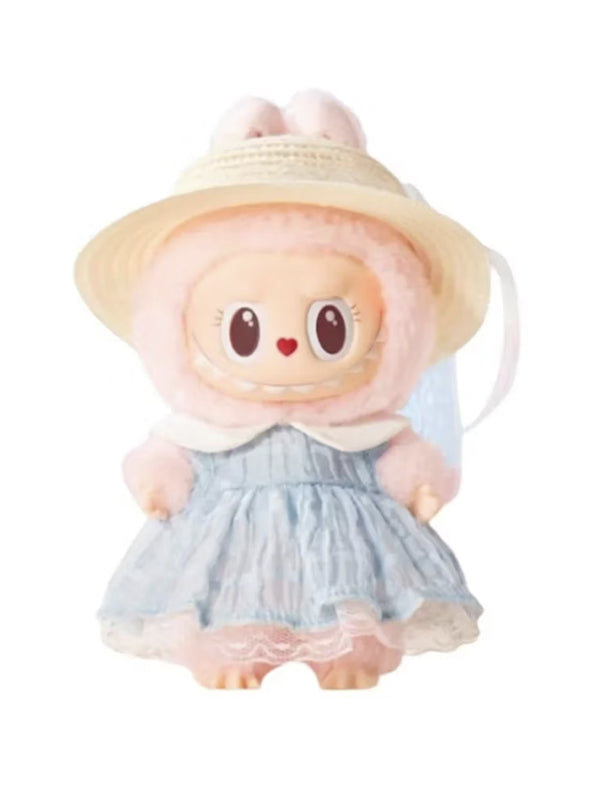 Pop Mart Labubu The Blue Diamon Summer Party Vinyl Plush Doll Pendant