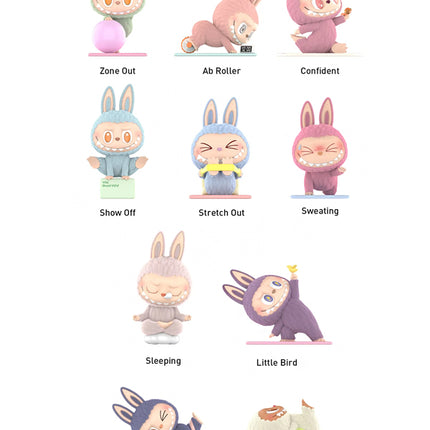 Pop Mart Labubu The Monsters Lazy Yoga Series Figures Sealed Case (10 Blind Boxes)