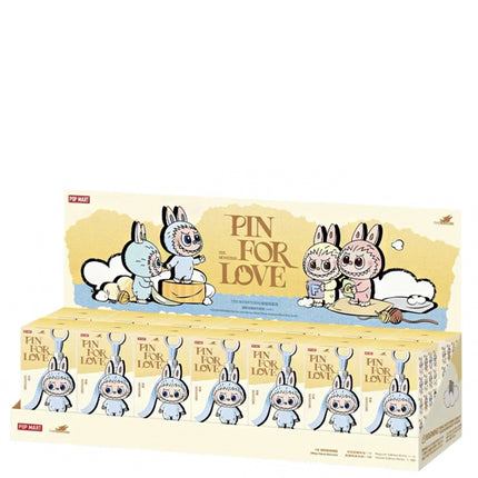 Pop Mart Labubu The Monsters Pin for Love Series Vinyl Plush Pendant (A-M) Sealed Case (14 Blind Box)