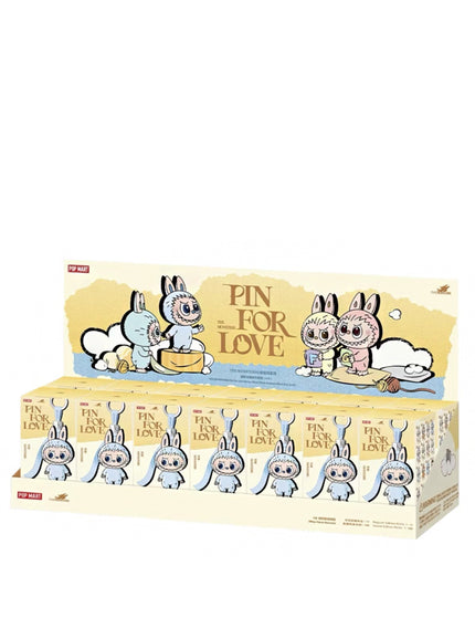 Pop Mart Labubu The Monsters Pin for Love Series Vinyl Plush Pendant (A-M) Sealed Case (14 Blind Box)