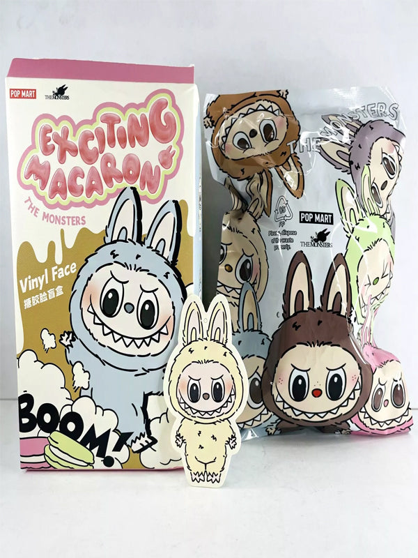 Pop Mart Labubu The Monsters Tasty Macarons Soymilk Vinyl Plush Pendant