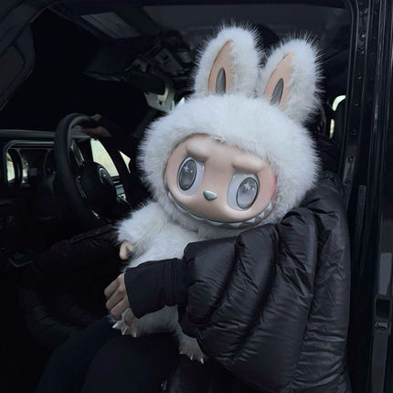 Pop Mart The Monsters Labubu Zimomo Angel in Clouds Figure + Tote Bag
