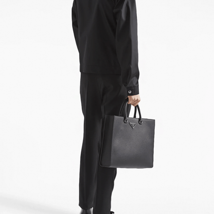 Prada Jaqueta Couro Logo