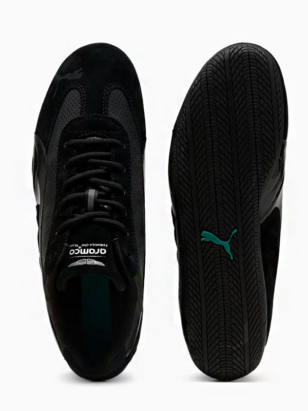 Puma Speedcat Shield Aston Martin Aramco F1 Black Green Lux
