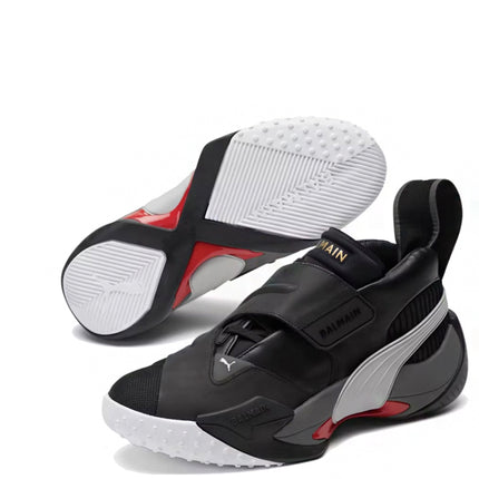 Puma x Balmain Court Black High Risk Red