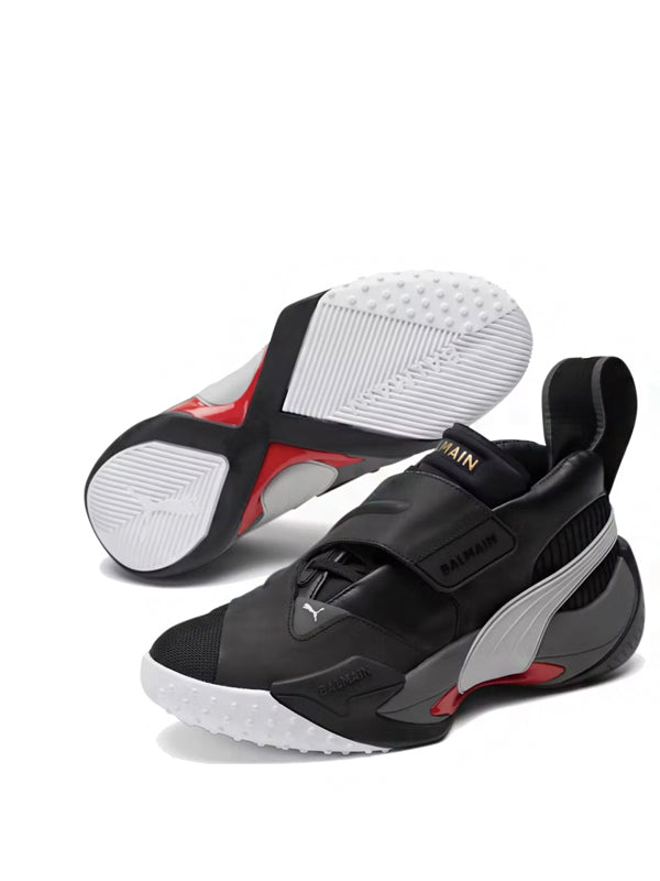 Puma x Balmain Court Black High Risk Red