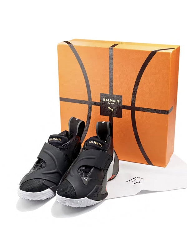 Puma x Balmain Court Black High Risk Red