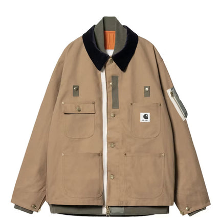 Sacai x Carhartt WIP Canvas MA-1 Michigan Jacket Beige