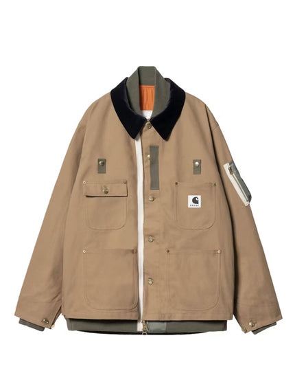 Sacai x Carhartt WIP Canvas MA-1 Michigan Jacket Beige