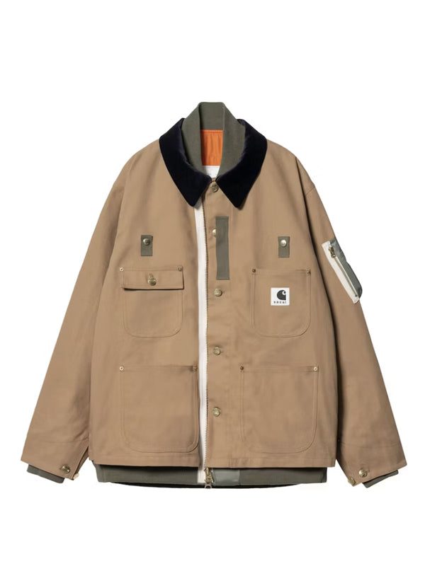 Sacai x Carhartt WIP Canvas MA-1 Michigan Jacket Beige