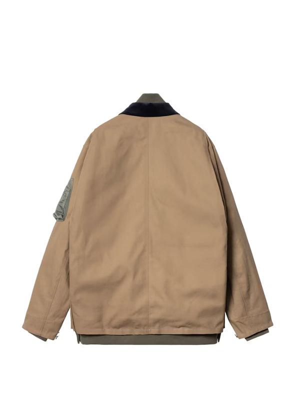 Sacai x Carhartt WIP Canvas MA-1 Michigan Jacket Beige