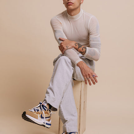 Sacai x Nike Vaporwaffle Sesame And Blue Void