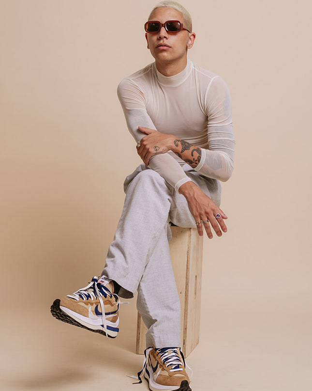 Sacai x Nike Vaporwaffle Sesame And Blue Void