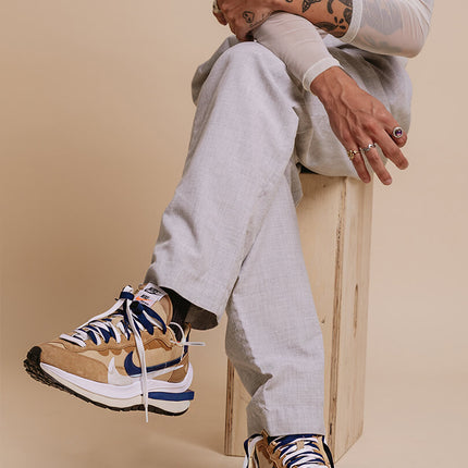 Sacai x Nike Vaporwaffle Sesame And Blue Void