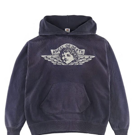 Saint Mxxxxxx Angel Hoodie Vintage Navy