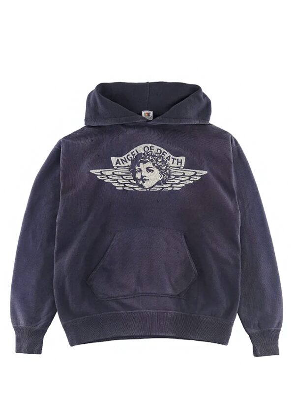 Saint Mxxxxxx Angel Hoodie Vintage Navy