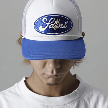 Saint Mxxxxxx Baby Michael Cap White Blue