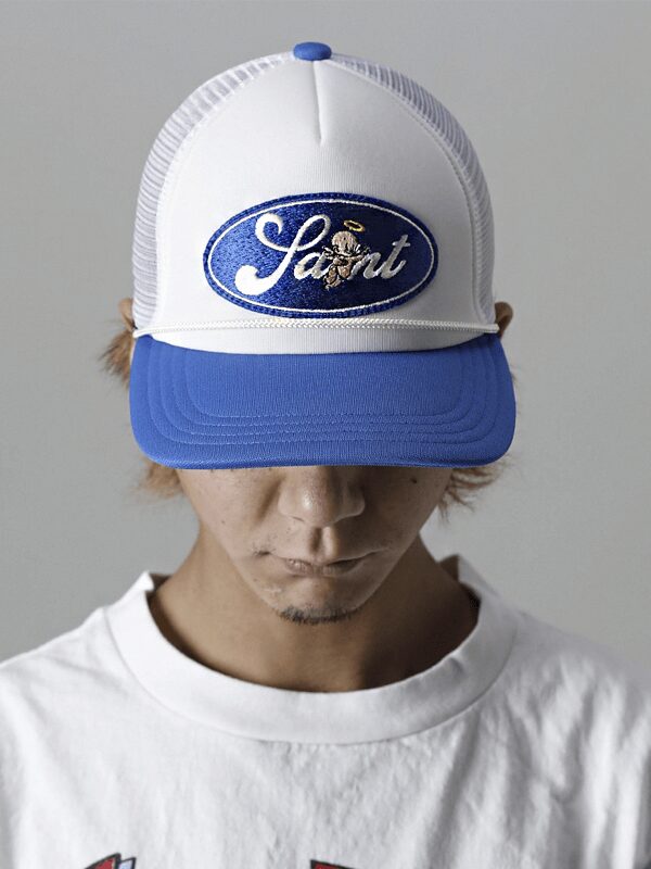 Saint Mxxxxxx Baby Michael Cap White Blue