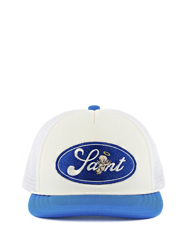 Saint Mxxxxxx Baby Michael Cap White Blue