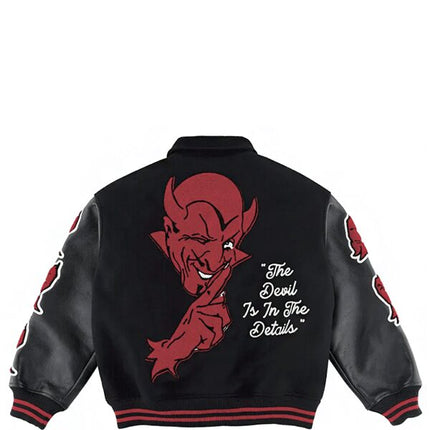 Saint Mxxxxxx Devil Varsity Jacket Black
