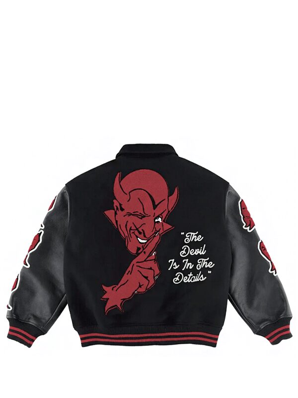 Saint Mxxxxxx Devil Varsity Jacket Black