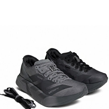 Satisfy x adidas Adizero Adios Pro 4 Core Black Grey Five Grey Three