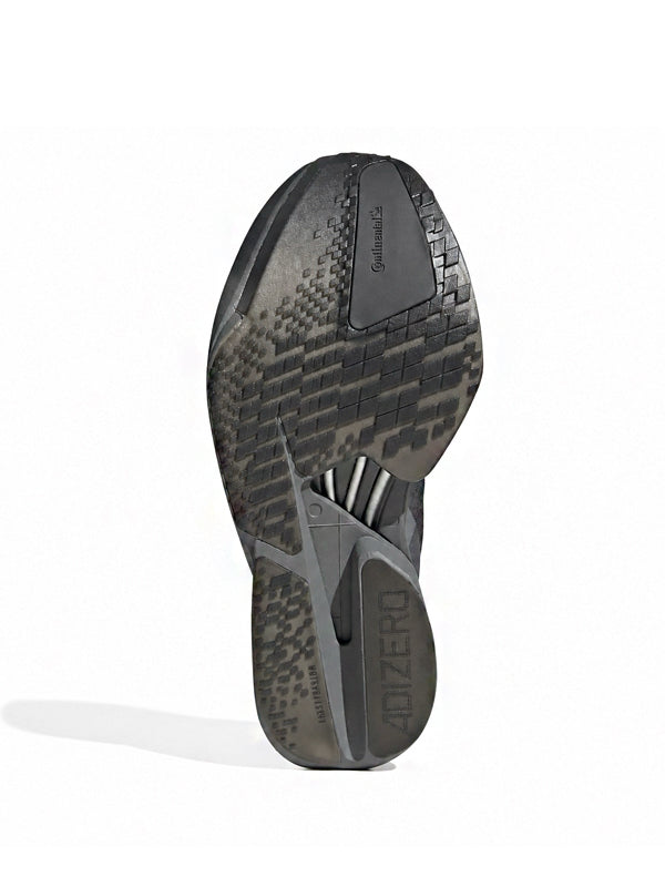 Satisfy x adidas Adizero Adios Pro 4 Core Black Grey Five Grey Three