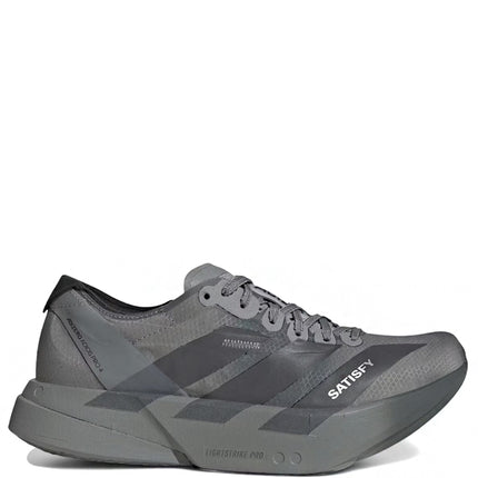 Satisfy x adidas Adizero Adios Pro 4 Core Black Grey Five Grey Three