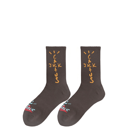 Socks Skate Crew Socks Men Sport Travis Scott Cactus Jack Free Sticker - Cactus Jack