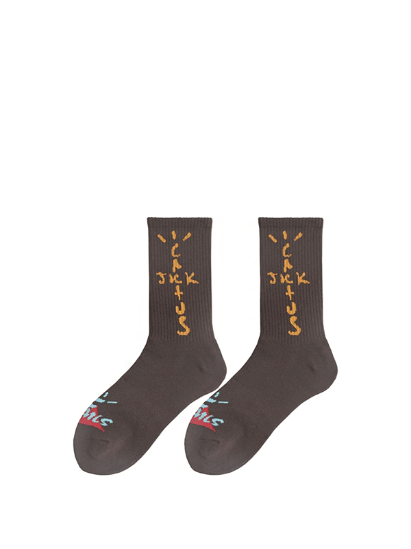 Socks Skate Crew Socks Men Sport Travis Scott Cactus Jack Free Sticker - Cactus Jack