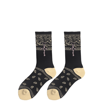 Socks Skate Crew Socks Men Sport Travis Scott Cactus Jack Free Sticker - Logo Travis