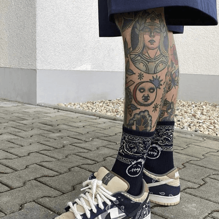 Socks Skate Crew Socks Men Sport Travis Scott Cactus Jack Free Sticker - Logo Travis